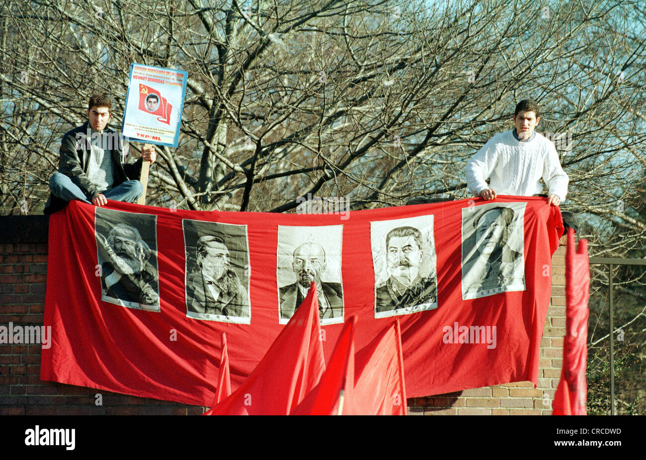 Berlin, activists of a Marxist-Leninist group Stock Photo