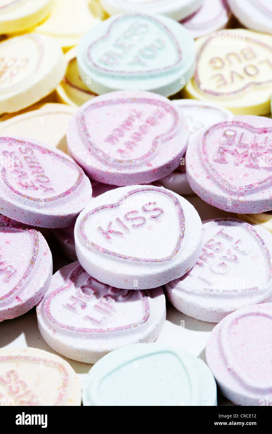 Heart shaped love sweets Stock Photo