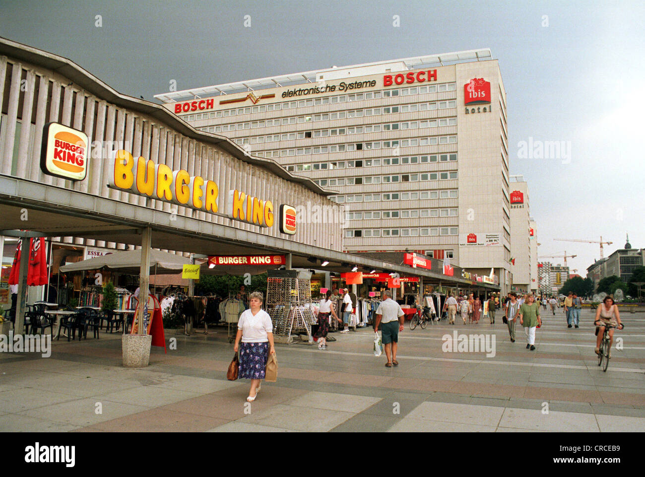 Pedestrian Area In The Center Of Dresden Stock Photo Alamy