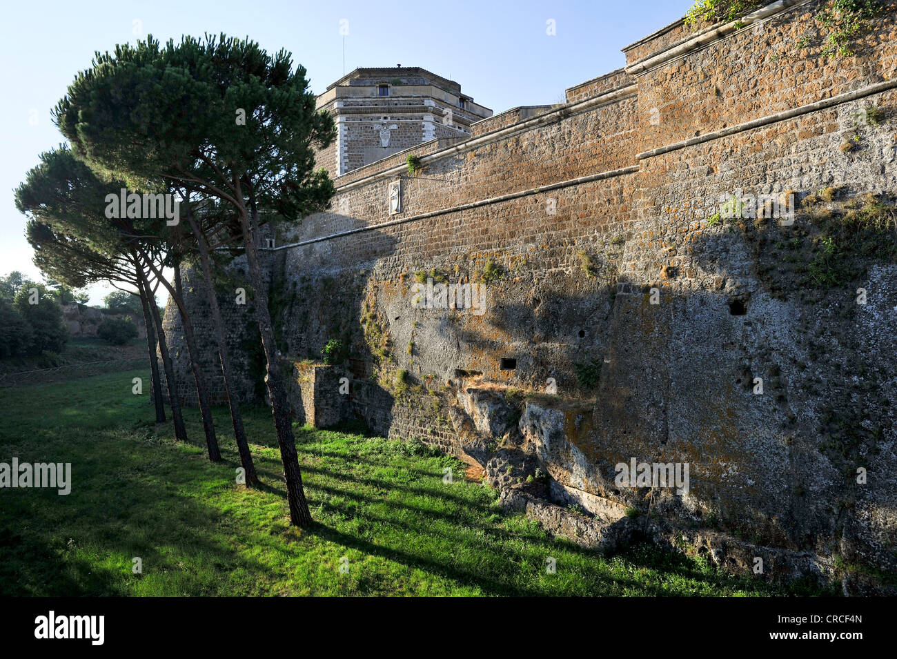 Castle with battlements, Forte Sangallo or Rocca dei Borgia, 16th century, Civita Castellana, Lazio, Italy, Europe Stock Photo