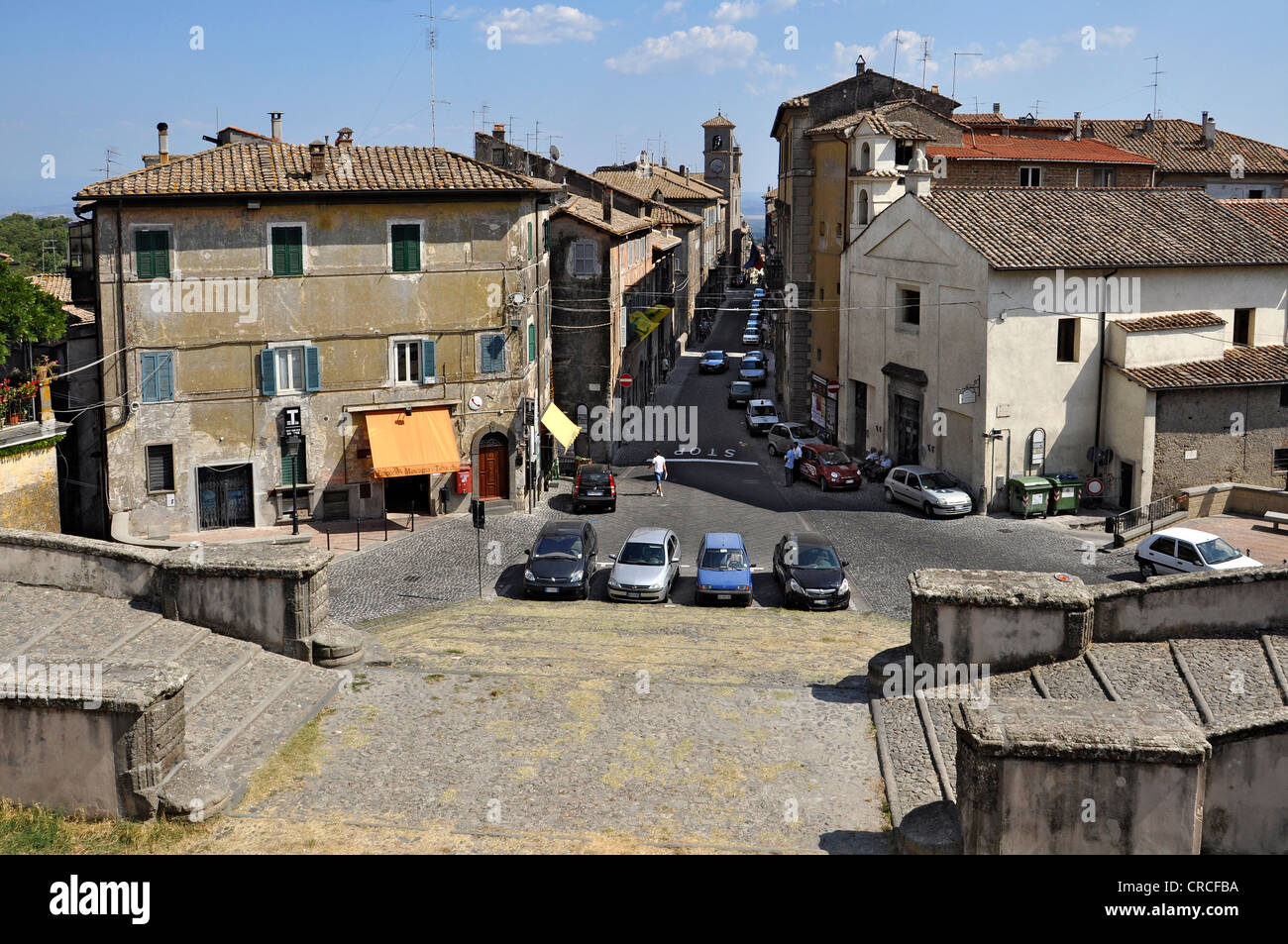 View from the palazzo in Fortezza, palace, Villa Farnese, Caprarola, Latium region, Italy, Europe Stock Photo