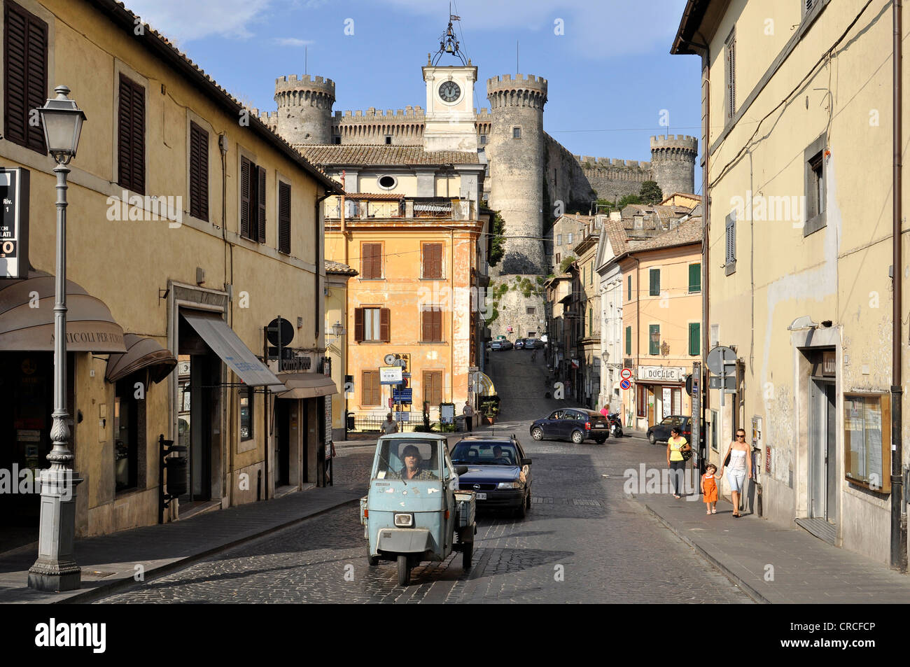 Castello Odescalchi, fortress, Via Principe di Napoli in the center of Bracciano, Lazio, Italy, Europe Stock Photo
