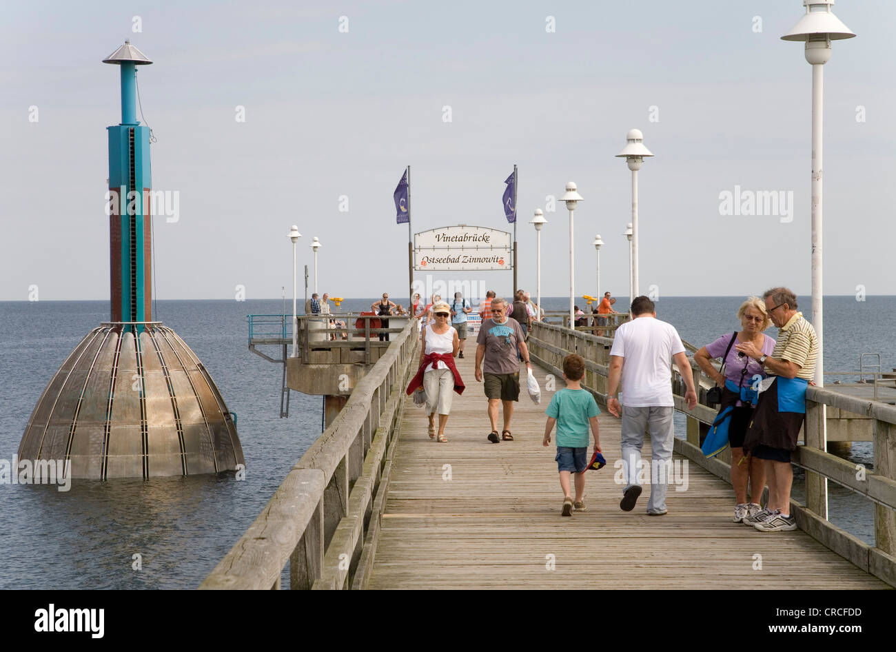 bridge, pier, Zinnowitz, Usedom Island, Baltic Sea, Mecklenburg