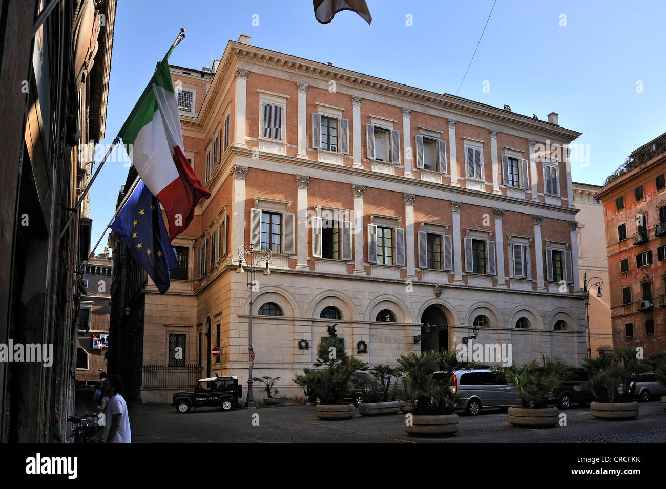 Palazzo Grazioli, private palace of the Italian Prime Minister Silvio Berlusconi, Piazza Grazioli, Rome, Lazio, Italy, Europe Stock Photo