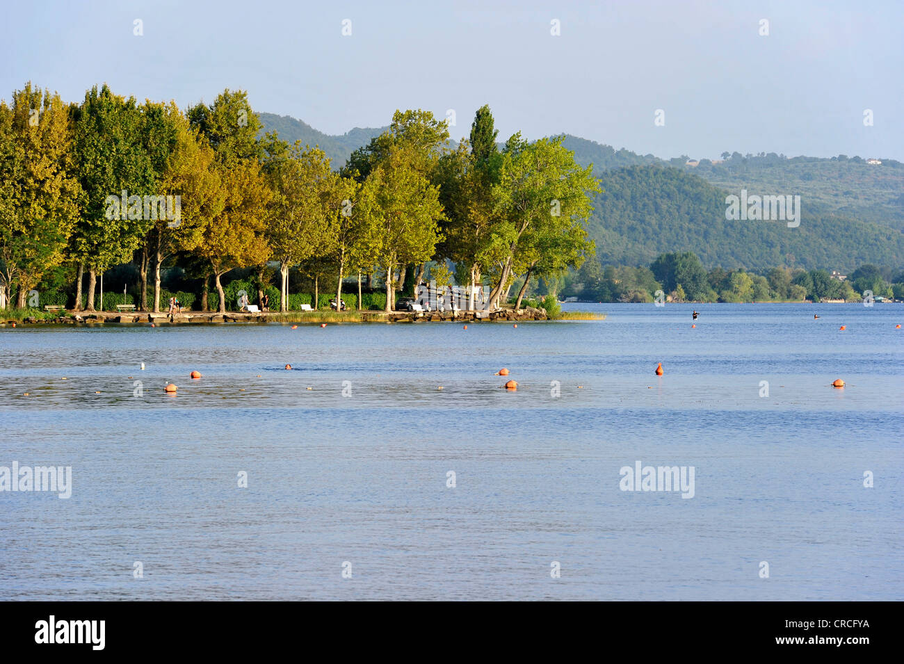Waterfront of Lago di Bolsena, Lake Bolsena, Bolsena, Lazio, Italy, Europe Stock Photo