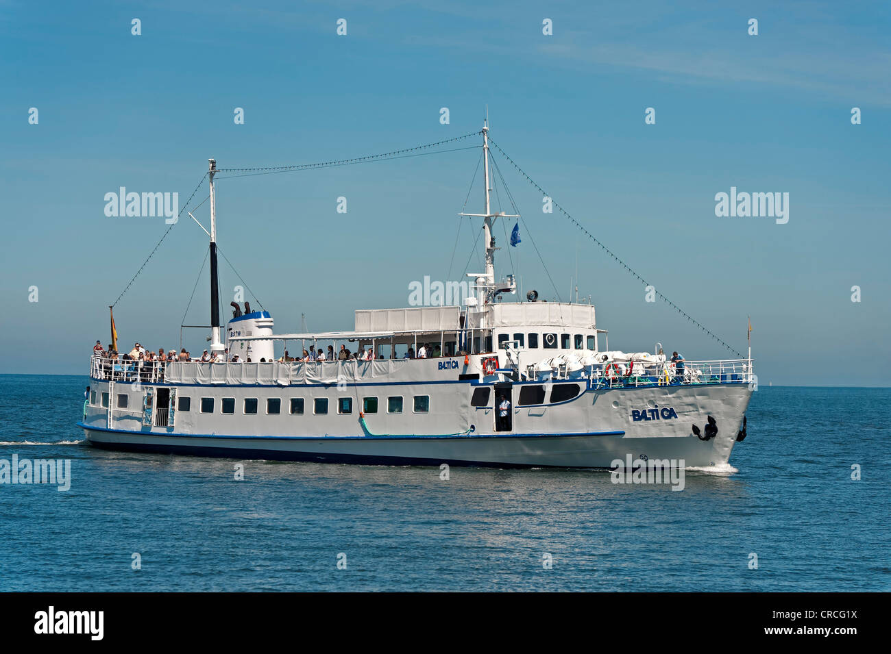 Excursion steamer 'Baltica' of Baltic Schifffahrt und Touristik , BSTW, Baltic Sea, , Mecklenburg-Western Pomerania Stock Photo