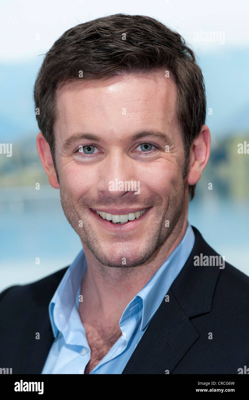 Actor, Jan Hartmann, alias Dr. Thomas Jung, at the press conference for the ZDF TV series, Herzflimmern - Die Klinik am See Stock Photo