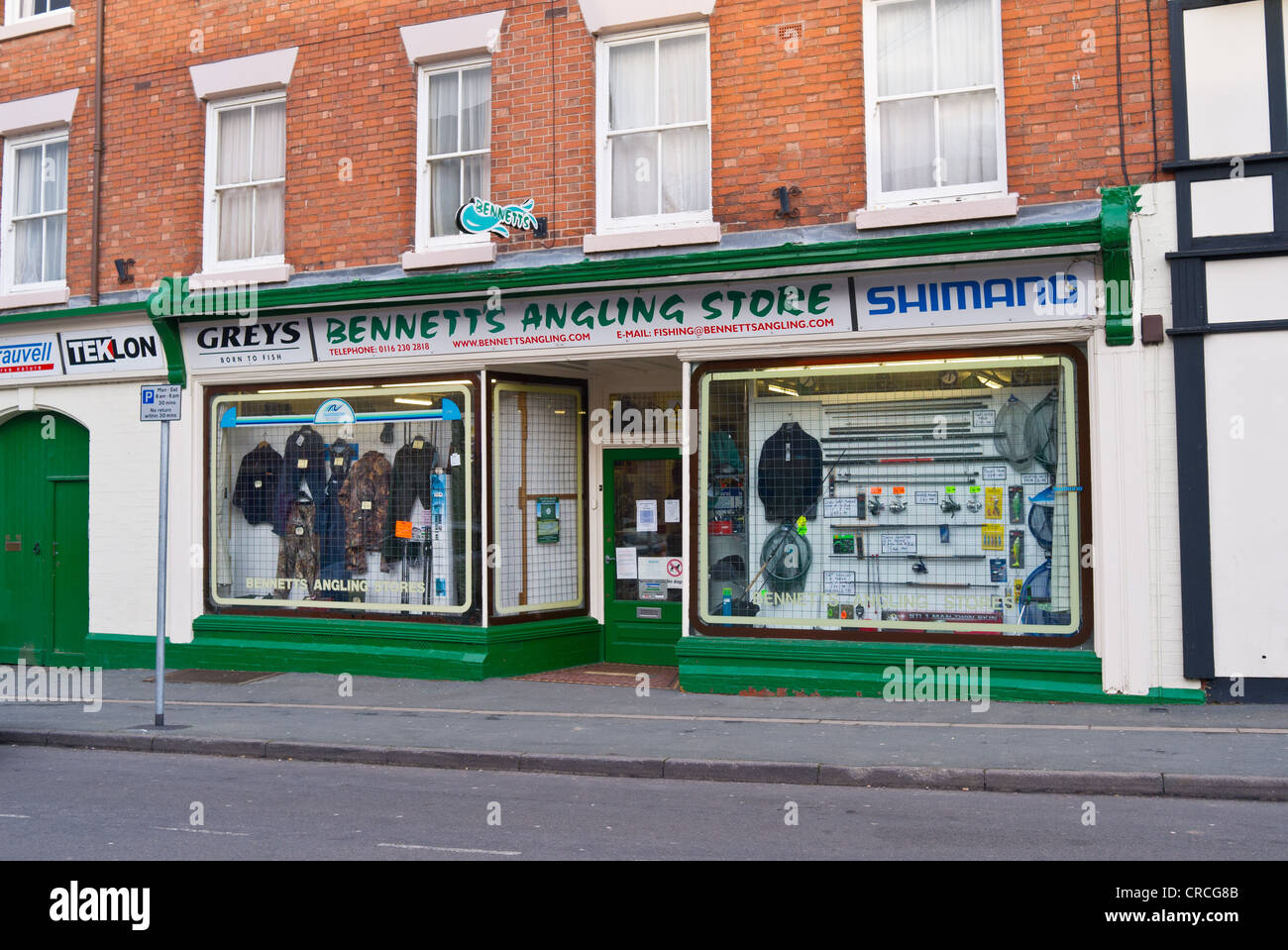 Bennett's Angling Store, Mountsorrel Long established and well known fishing tackle dealer Stock Photo