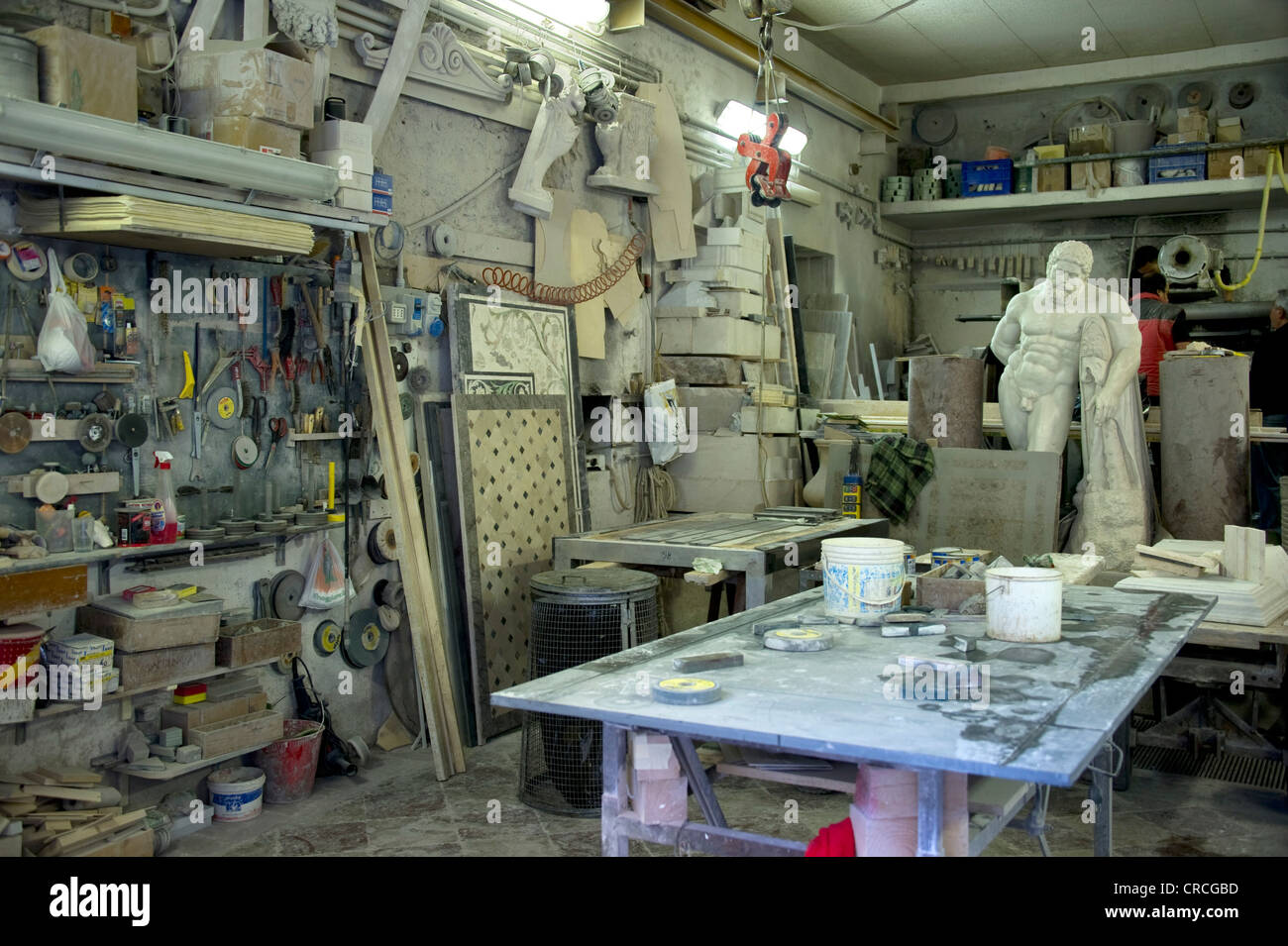 of a marble sculptor, Via di Panico, Rome, Lazio, Italy