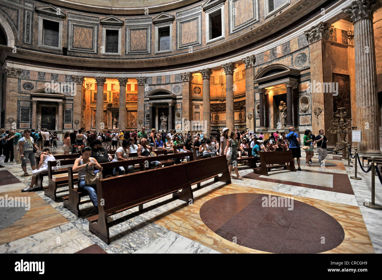 Interior of the Pantheon, Rome, Lazio, Italy, Europe Stock Photo