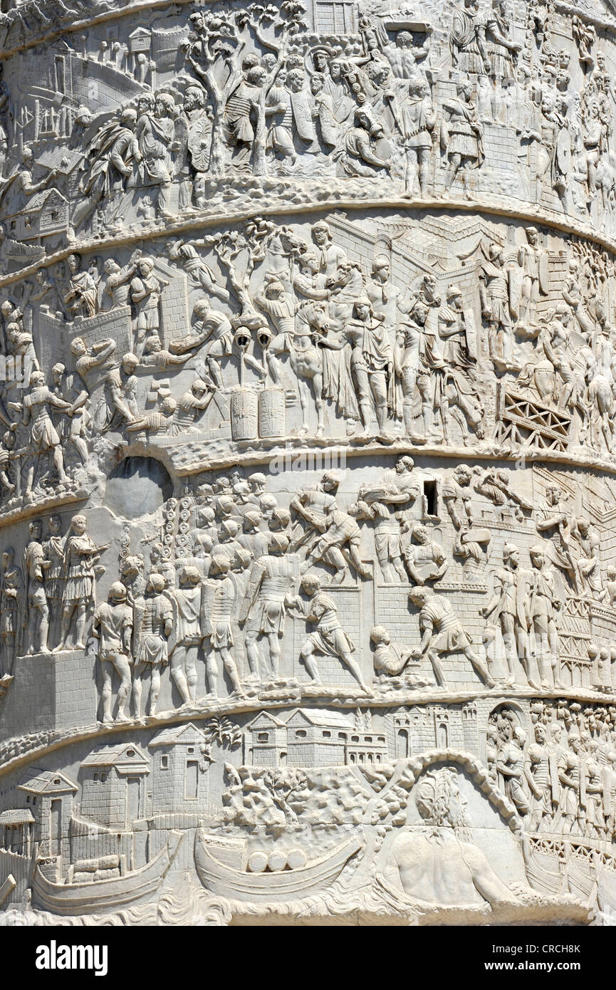 Relief Column Trajan's Column with depictions of war in a relief band, Trajan's Forum ...