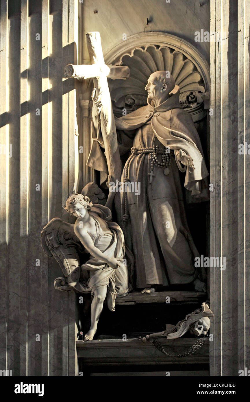Statue of St. Peter of Alcantara in St. Peter's Basilica, Vatican City, Rome, Lazio region, Italy, Europe Stock Photo