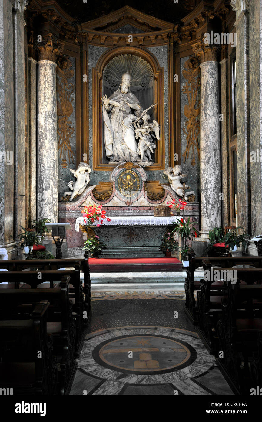 Cappella di San Fabiano in the Basilica of San Sebastiano fuori le mura above the Catacombs of San Sebastiano, Via Appia Antica Stock Photo