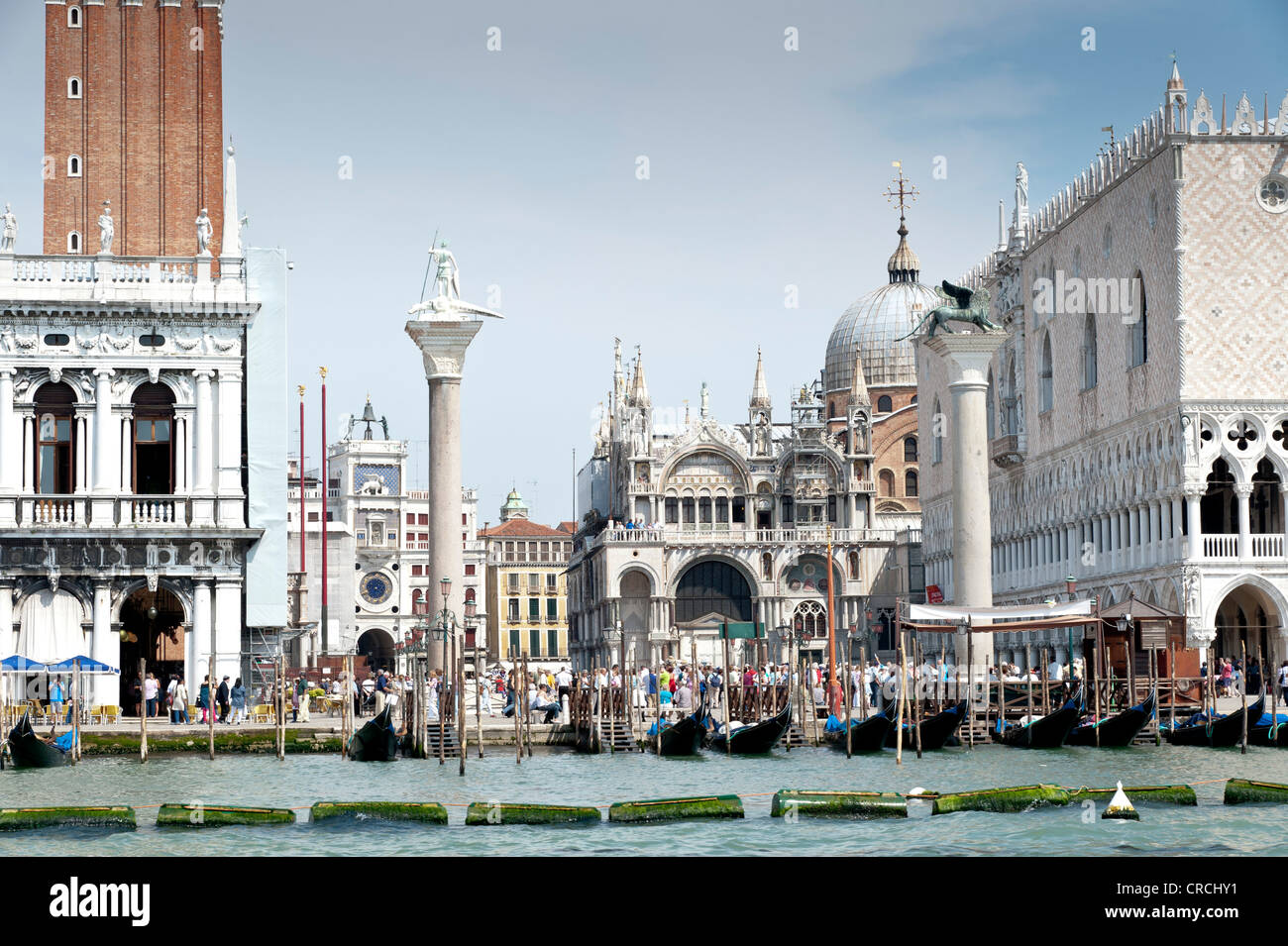 Bacino di San Marco, St. Mark's Basin, Campanile, St. Mark's Basilica, Basilica di San Marco, Doge's Palace, Palazzo Ducale Stock Photo