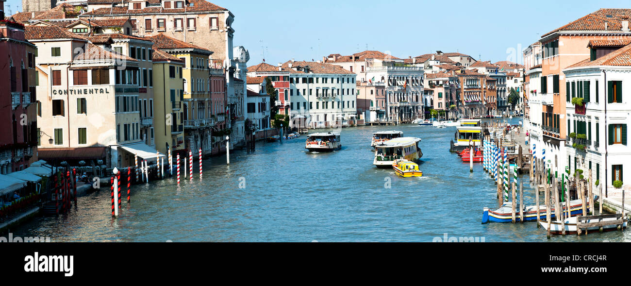 View from Ponte degli Scalzi bridge on the Grand Canal, Venice, Italy, Europe Stock Photo