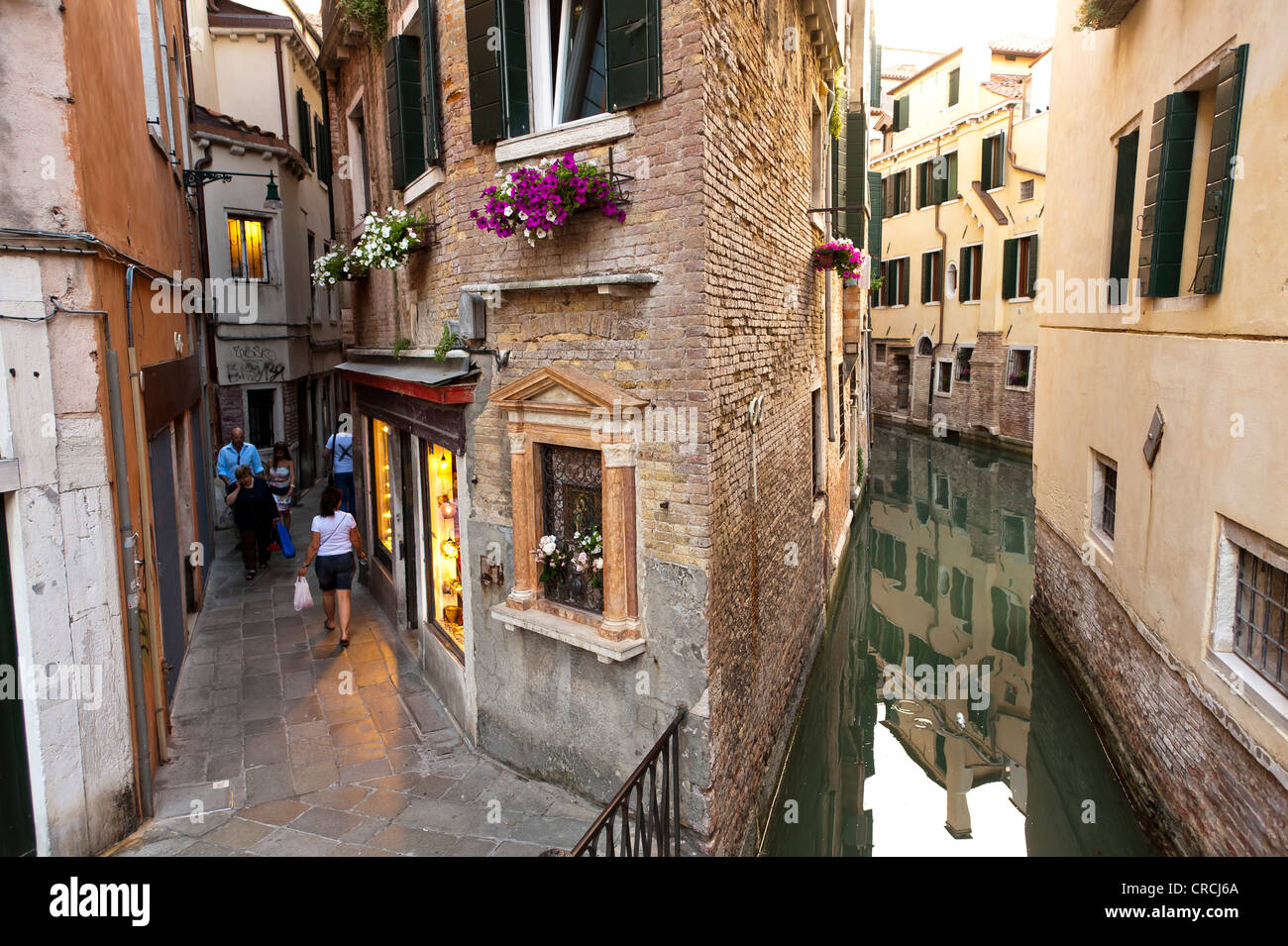 Ponte dei Carmini Bridge, Castello, Venice, Italy, Europe Stock Photo