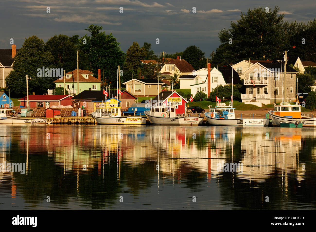 Boats in the harbour of North Rustico, Prince Edward Island, Canada