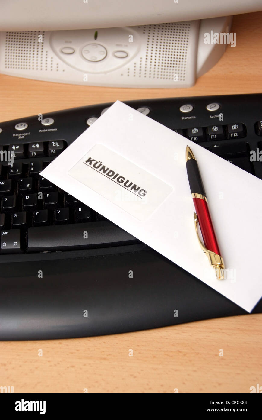 letter of cancelation at work place Stock Photo - Alamy