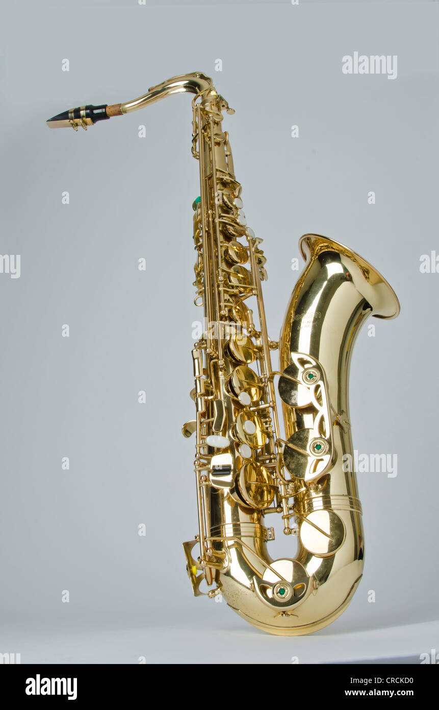 Used tenor saxophone, Boston Stock Photo