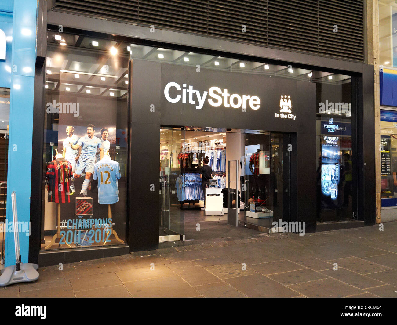 Manchester city football club shop hi-res stock photography and images -  Alamy