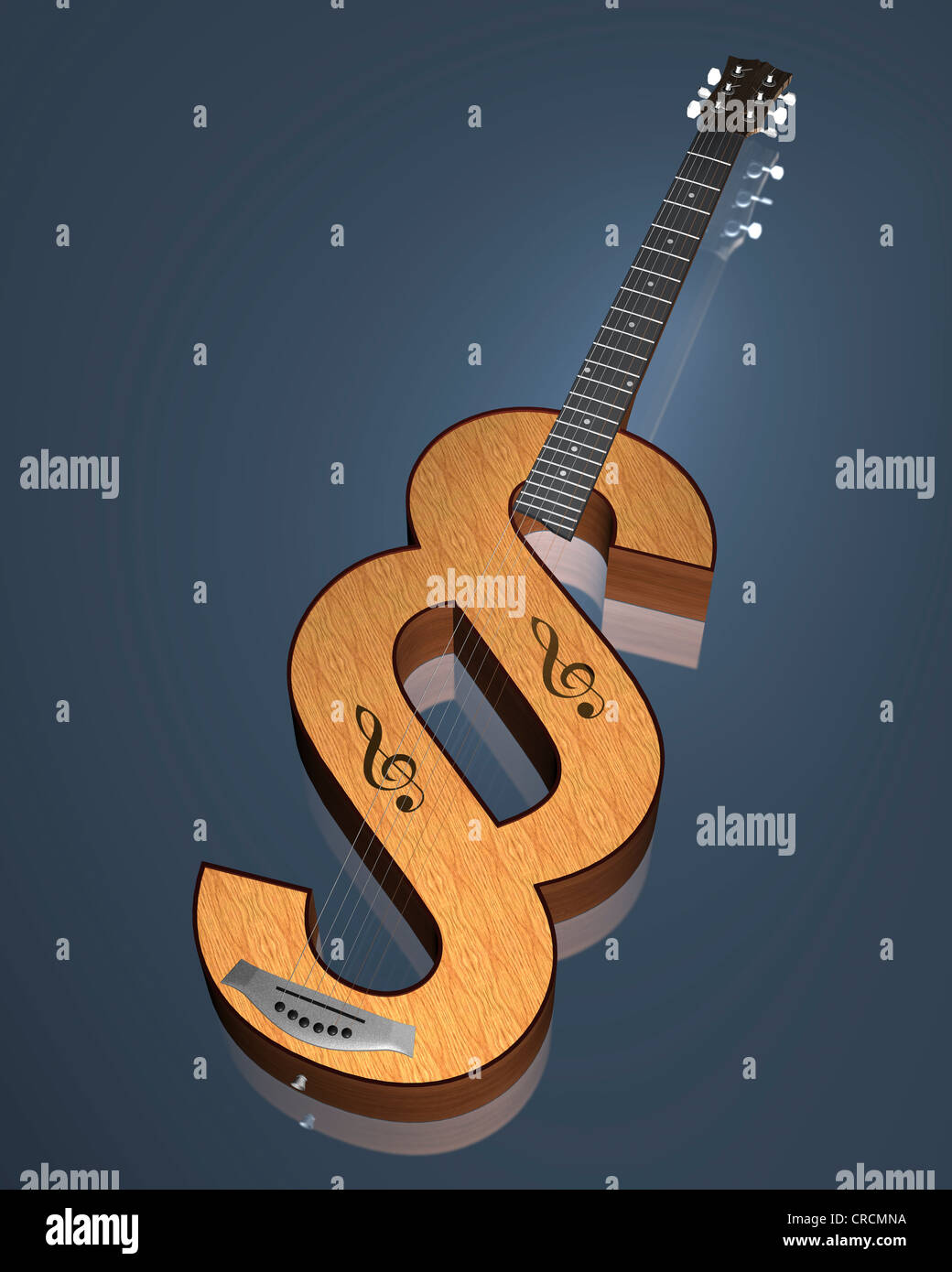 Musical instrument shaped like a double S or sectional symbol