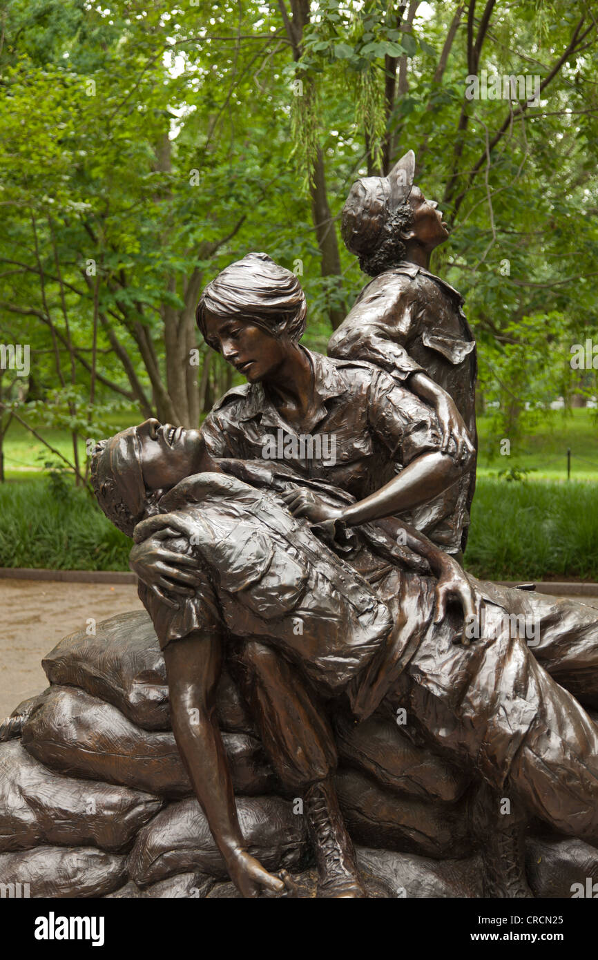 Vietnam War Nurses Memorial in Washington DC Stock Photo