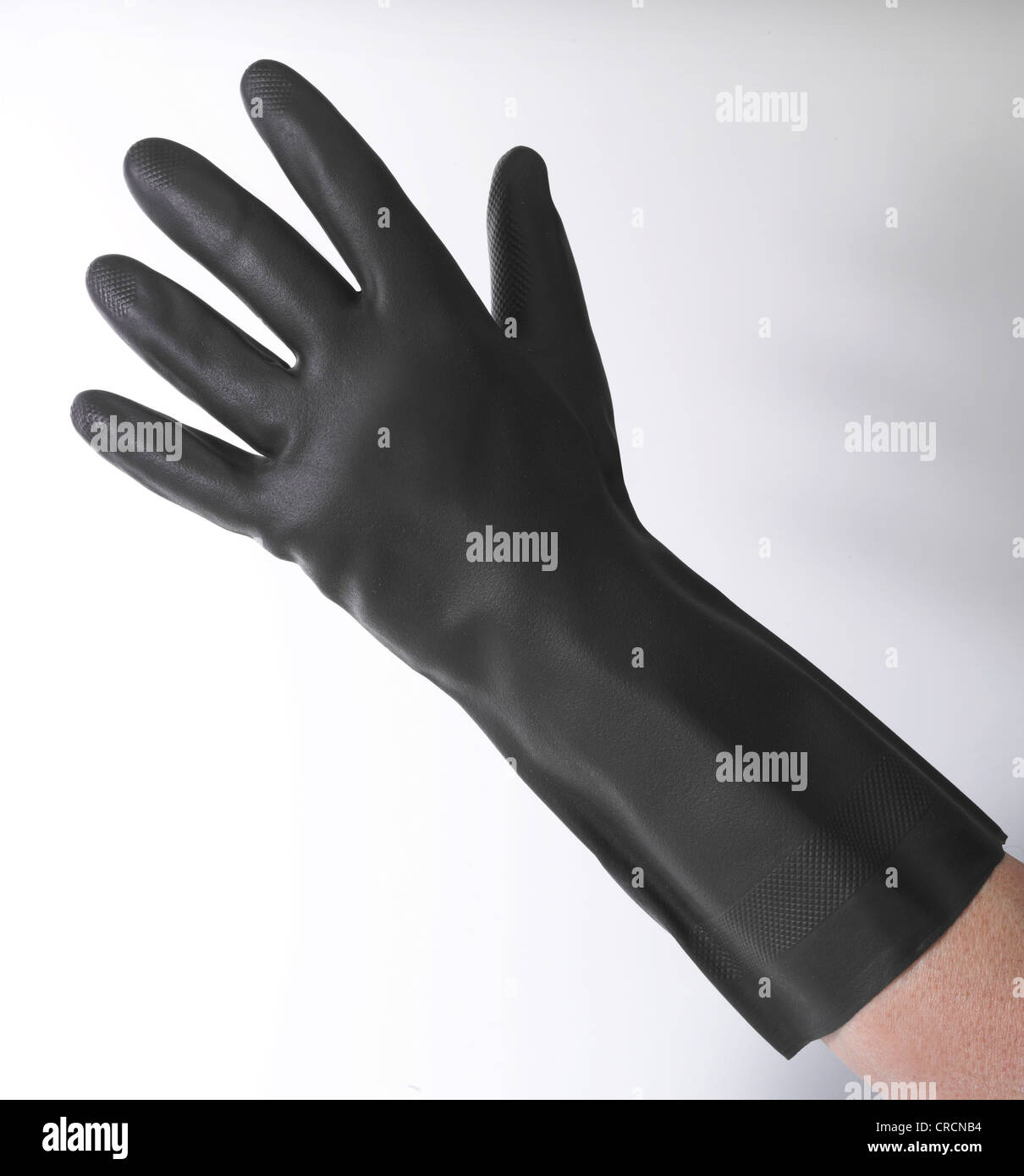 Black rubber glove Stock Photo Alamy