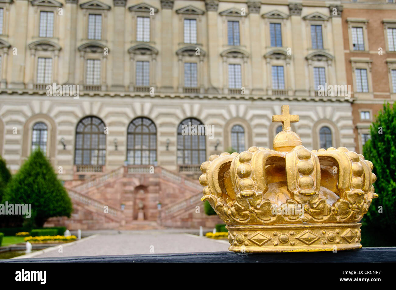 The facade of Stockholm Royal Palace (Kungliga slottet) in old town (Gamla stan), Stockholm, Sweden Stock Photo