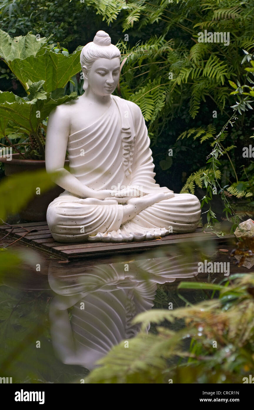 Siddhartha Statue, Botanical Garden of Andre Heller, Gardone Rivieara, Lake Garda, Lombardia, Italy, Europe Stock Photo