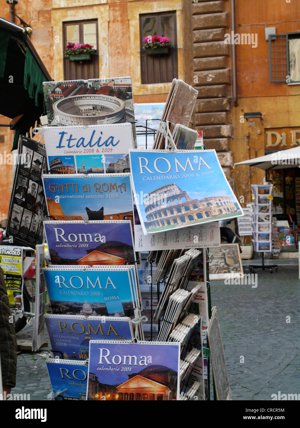 kiosk with calendars in Rome, Italy, Rome Stock Photo - Alamy