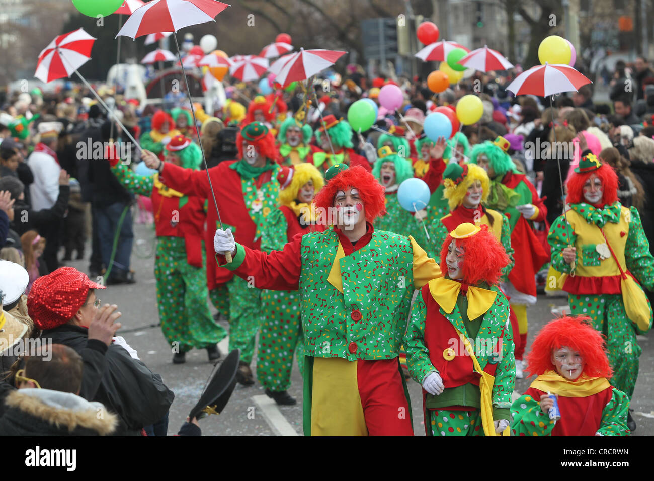 Carnival celebrations, Rosenmontag, carnival Monday, parade, Koblenz, Rhineland-Palatinate, Germany, Europe Stock Photo