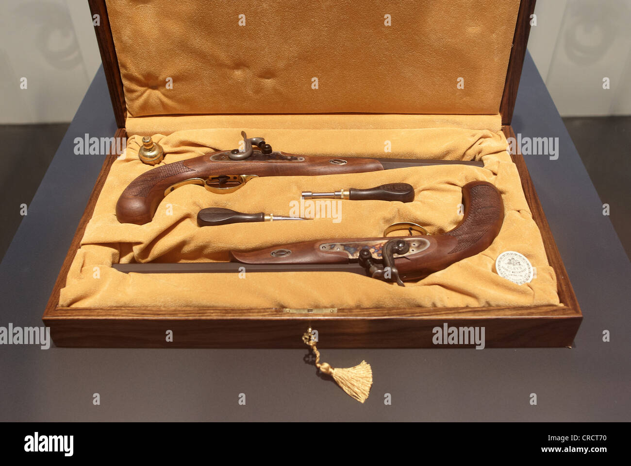 Duelling pistols, Landesmuseum Koblenz, museum, on Ehrenbreitstein fortress, Koblenz, Rhineland-Palatinate, Germany, Europe Stock Photo