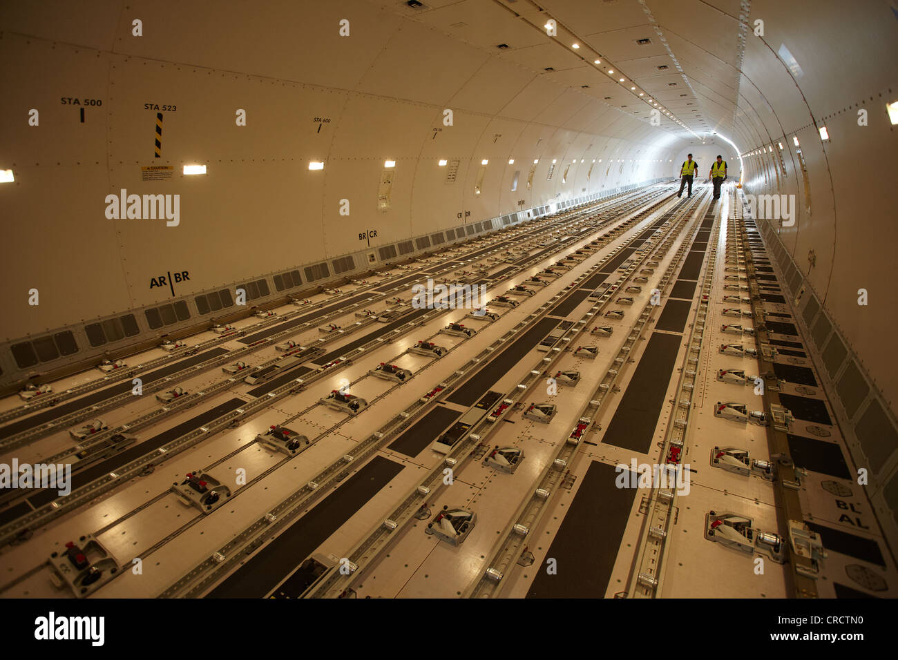 Boeing 777 cargo plane at Frankfurt-Hahn airport, Lautzenhausen, Rhineland-Palatinate, Germany, Europe Stock Photo