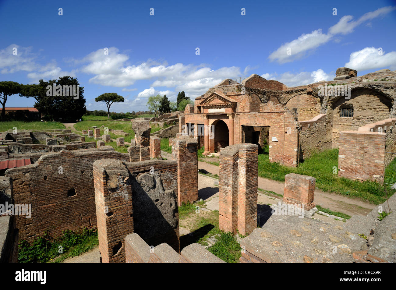 italy, rome, ostia antica, horrea Stock Photo Alamy