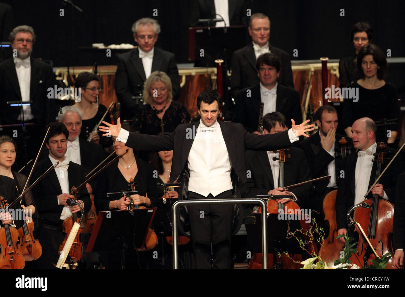 Concert of the Music Institute Koblenz with the SWR Symphony Orchestra Baden-Baden and Freiburg, conductor Alejo Pérez, Koblenz Stock Photo