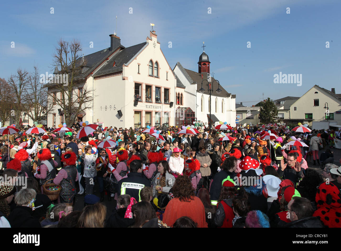 Carnival, Fat Thursday parade in Muelheim-Kaerlich, Rhineland-Palatinate, Germany, Europe Stock Photo