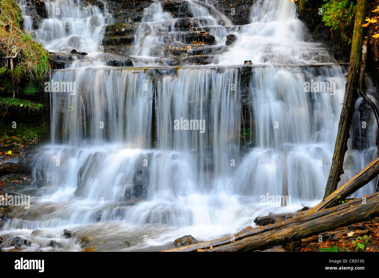 Wagner waterfalls Munising Michigan Upper Peninsula Stock Photo