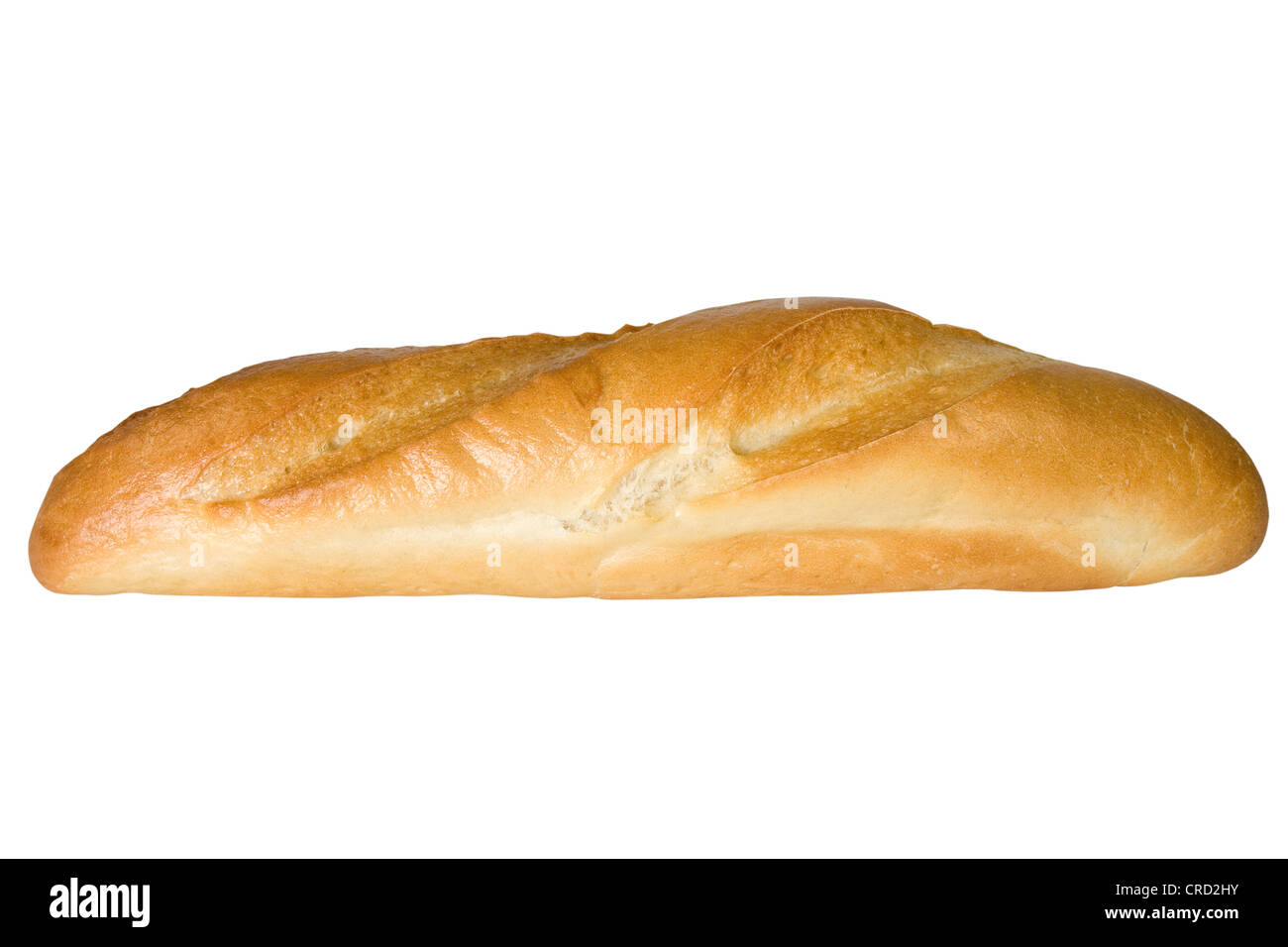 loaf of french bread on a white background Stock Photo - Alamy