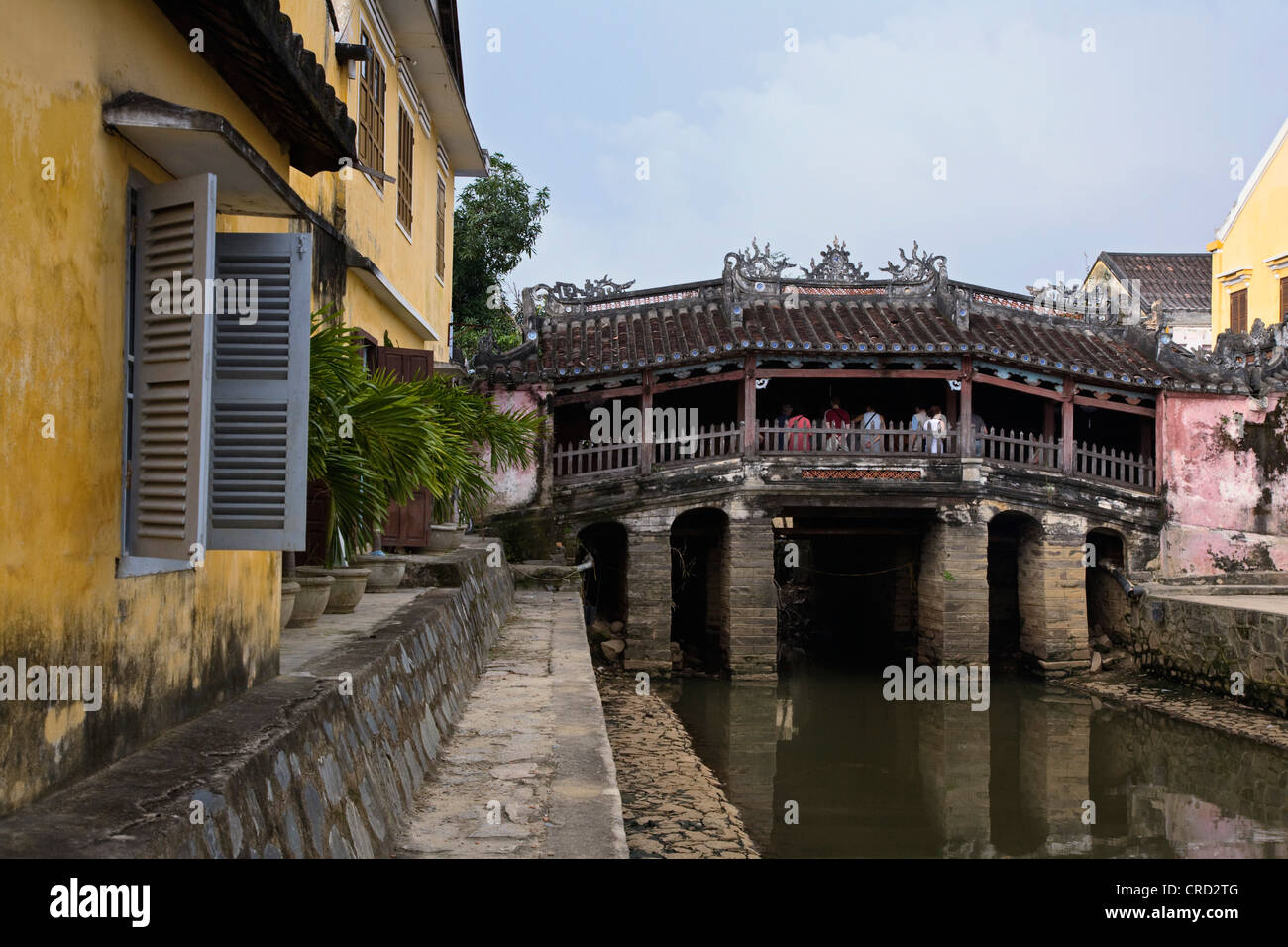 The famed JAPANESE COVERED BRIDGE in the city of HOI AN, Vietnam Stock Photo