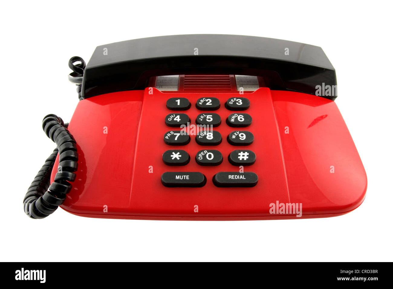 red telephone set isolated on white background Stock Photo Alamy