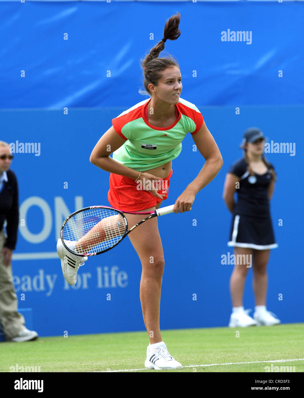 British tennis female player Laura Robson in action at Aegon International at Devonshire Park