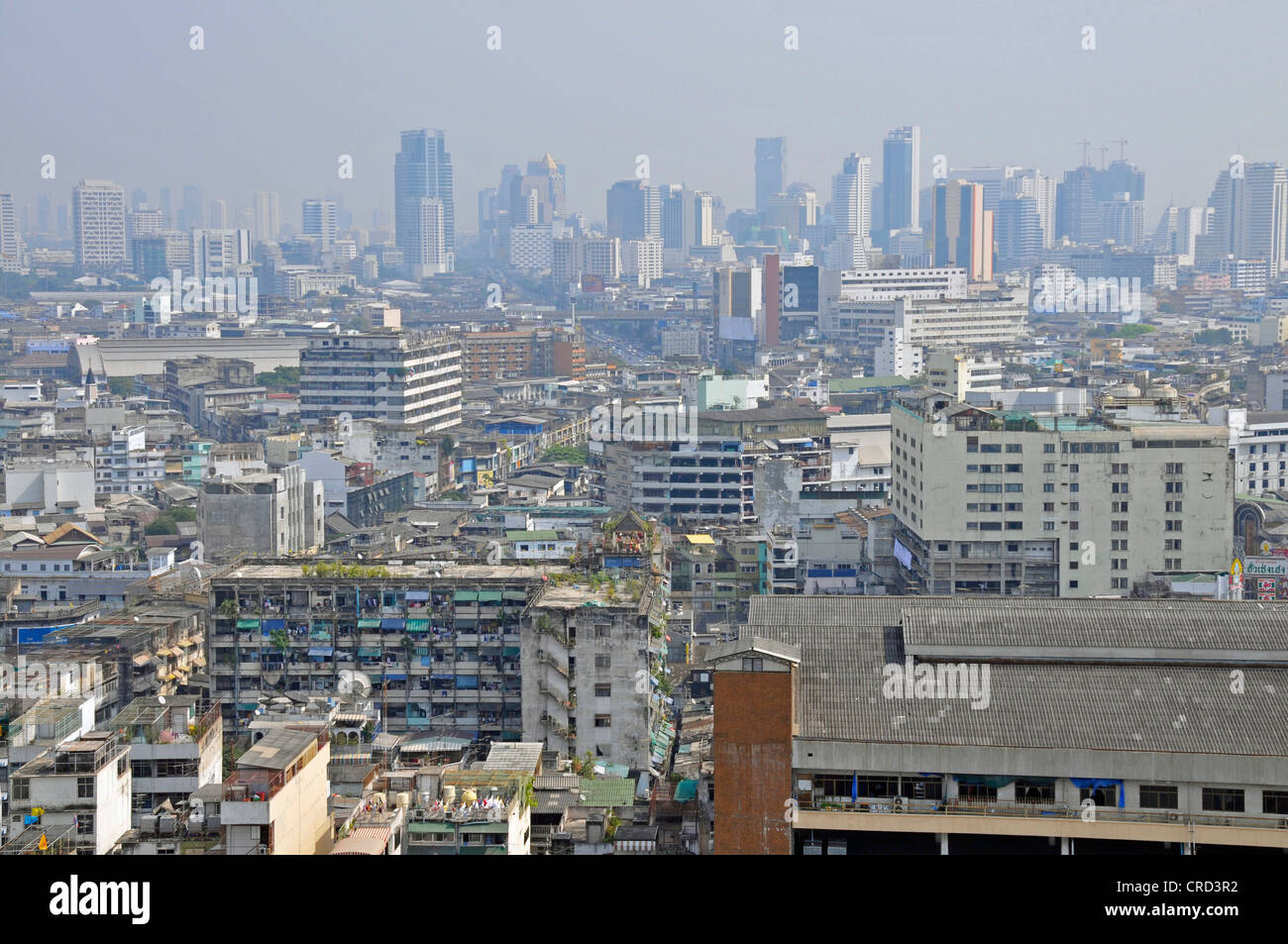 Look from the Grand China Princess hotel to Chinatown, Indian quarter, Siam Square, Thailand, Bangkok Stock Photo