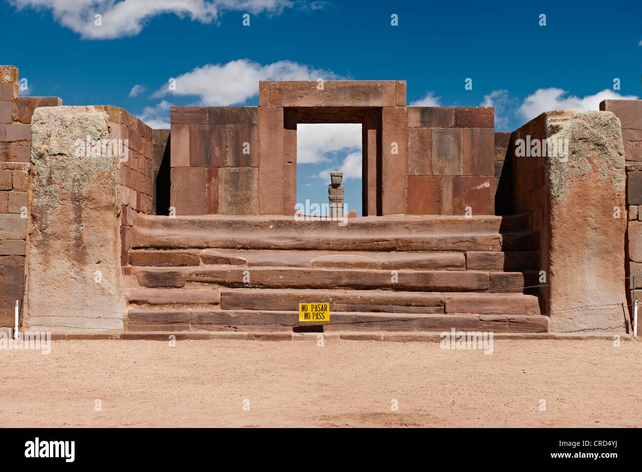 Kalasasaya Tempel, Tiwanacu, Tiahuanaco, La Paz, Bolivia, South America Stock Photo