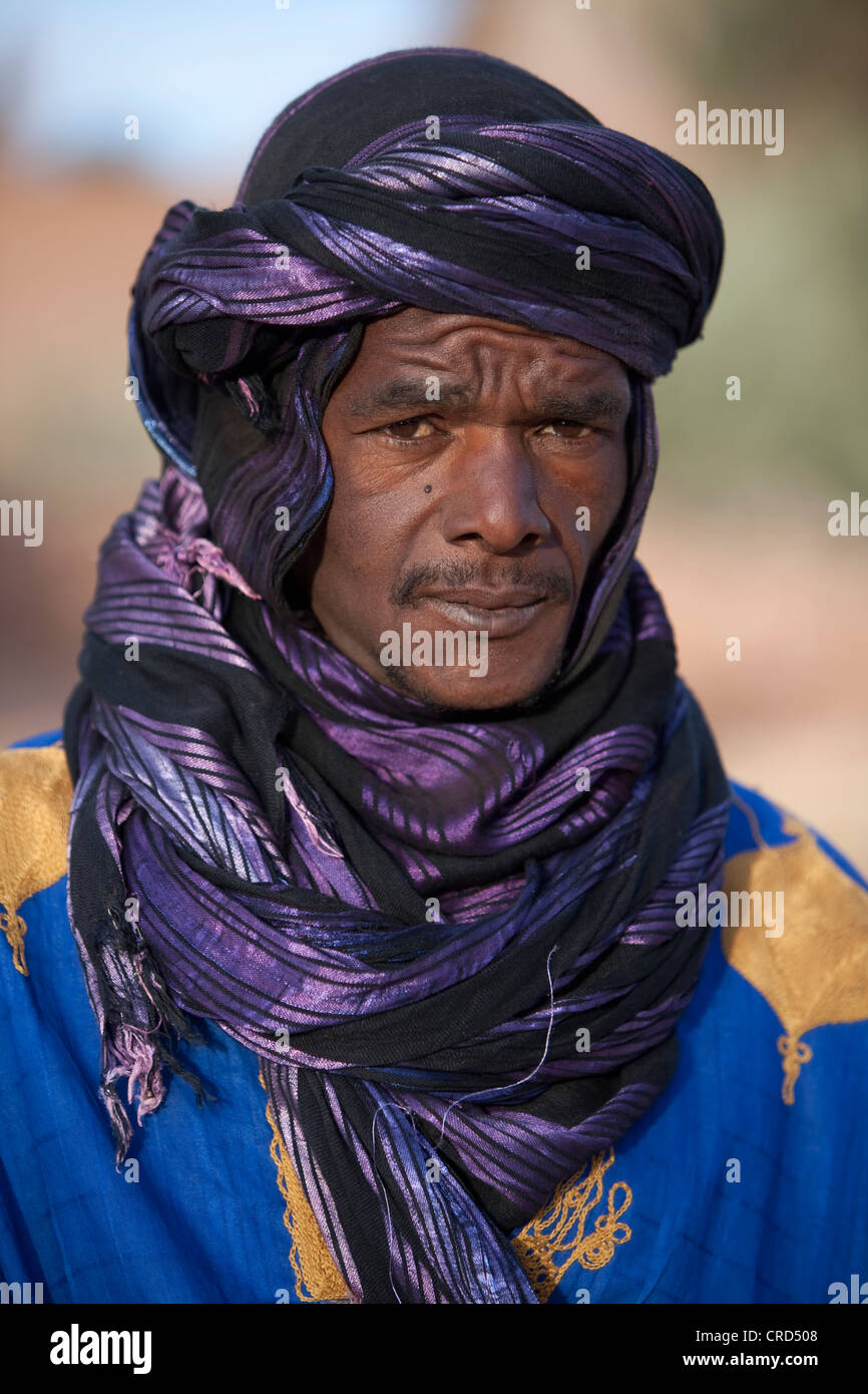 An Algerian man poses for a portrait in Morocco. Stock Photo