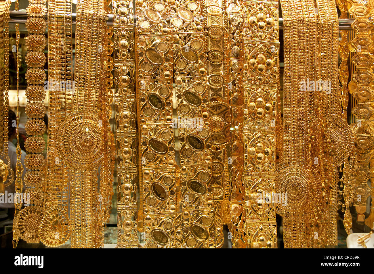 Souk with gold, Dubai, United Arab Emirates, Asia Stock Photo