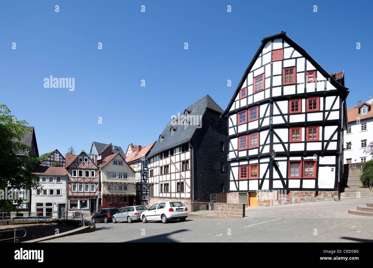 Halftimbered houses in the historic town centre, Marburg, Hesse, Germany, Europe, PublicGround