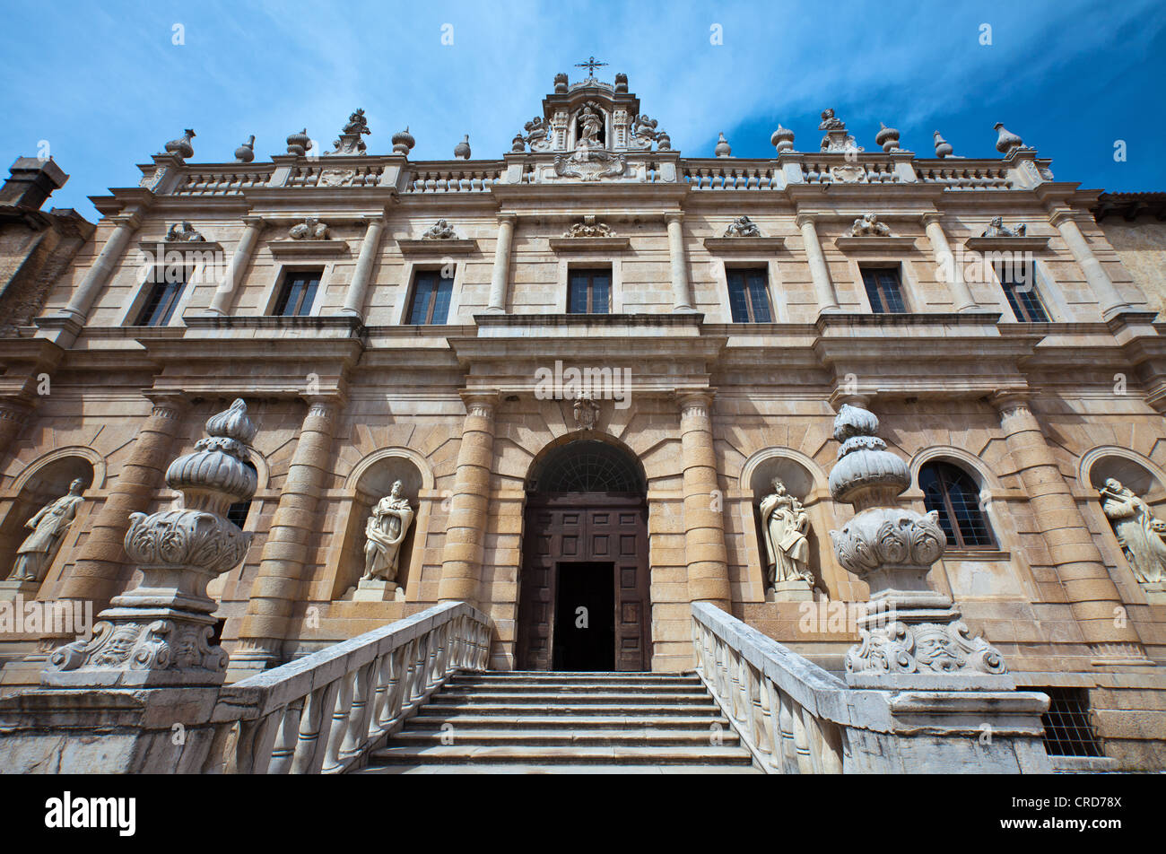 Europe Italy, Campania Cilento, Padula, the front entrance in Baroque stile of the Certosa of San Lorenzo Stock Photo