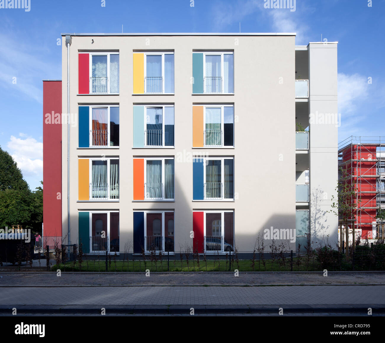 Climate-protection housing estate Gelsenkirchen, apartment buildings, residential buildings, Gelsenkirchen, Ruhr Area Stock Photo