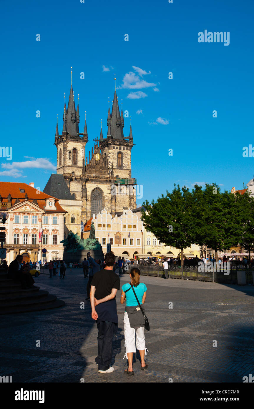 Staromestske namesti the old town square Prague Czech Republic Europe Stock Photo