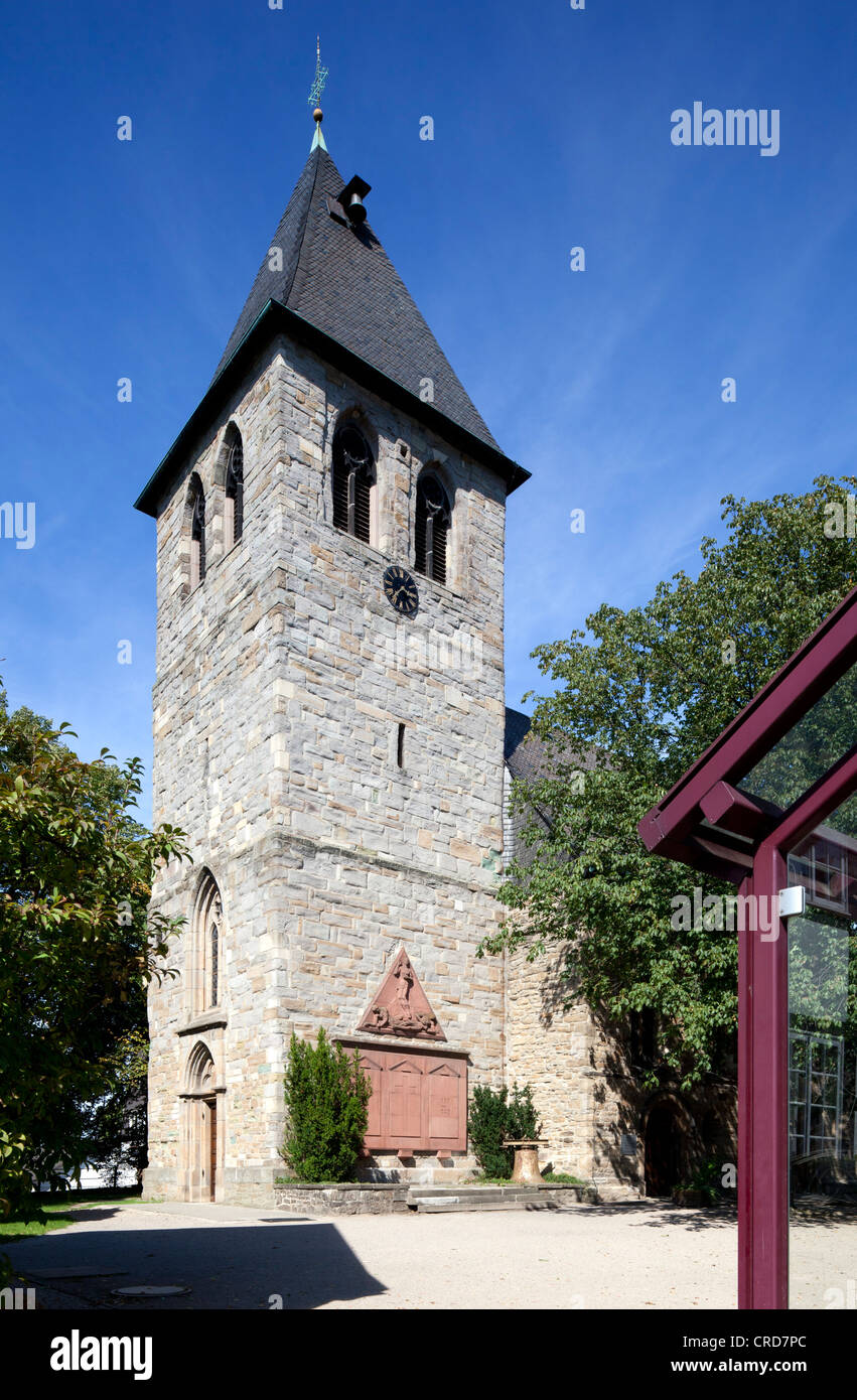 Protestant Church of Brackel, Dortmund, Brackel district, Ruhr Area, North Rhine-Westphalia, Germany, Europe, PublicGround Stock Photo